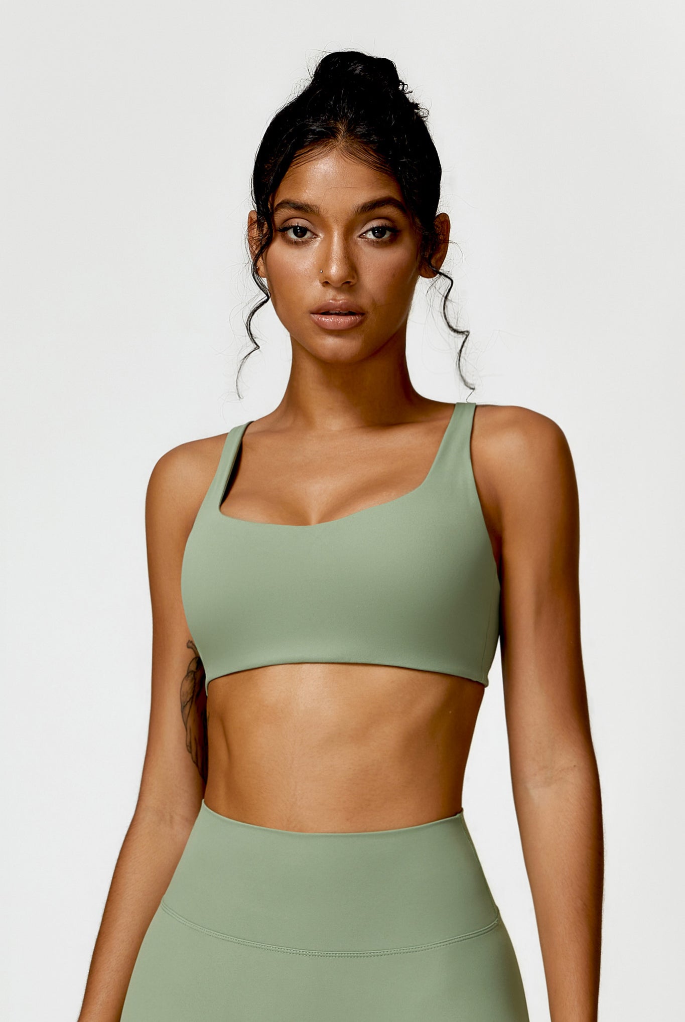 Camila Sports Bra Pistachio for Workout with Thin Straps by BOTA Official
