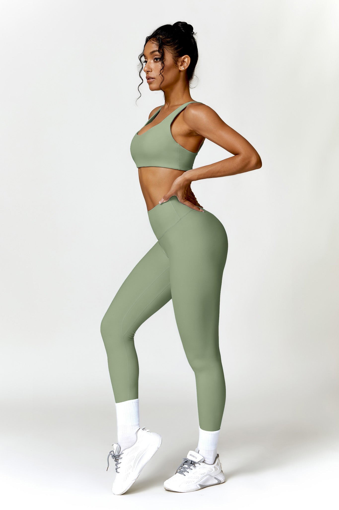 Camila Sports Bra Pistachio for Workout with Thin Straps by BOTA Official