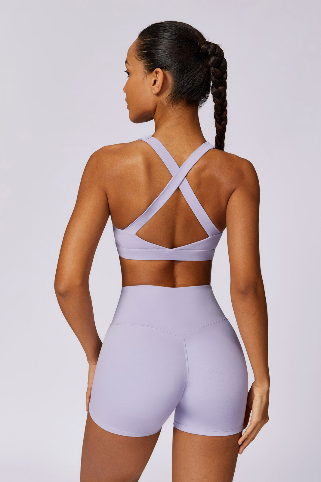 Stylish Lavender Sports Bra with Comfortable and Supportive Polyamide By BOTA Official