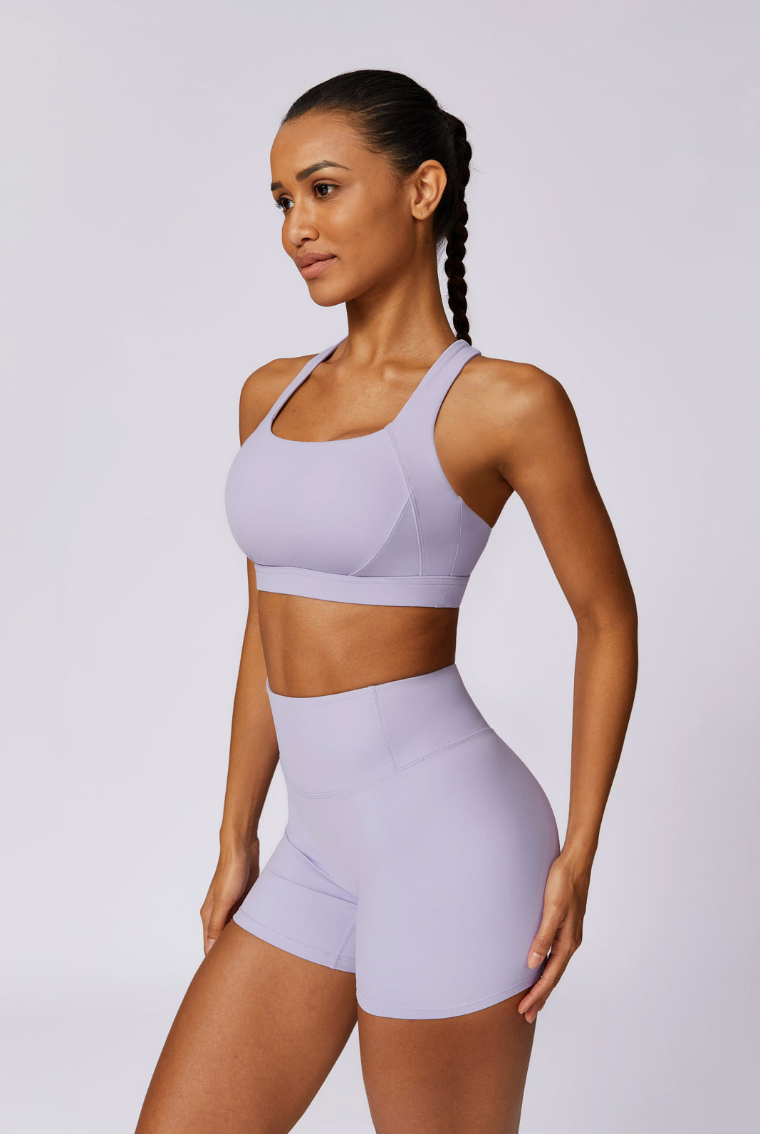 Stylish Lavender Sports Bra with Comfortable and Supportive Polyamide By BOTA Official