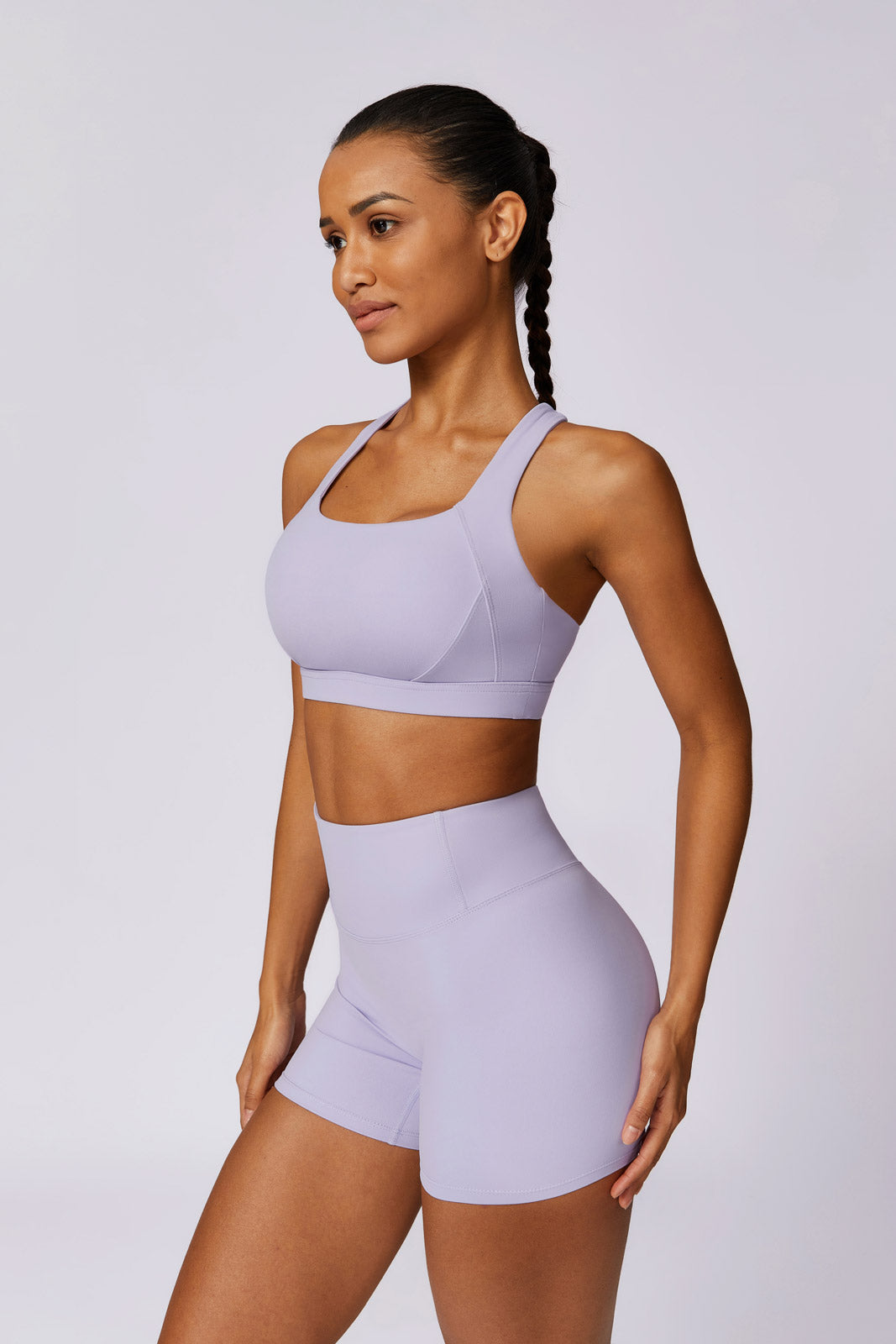 Stylish Lavender Sports Bra with Comfortable and Supportive Polyamide By BOTA Official