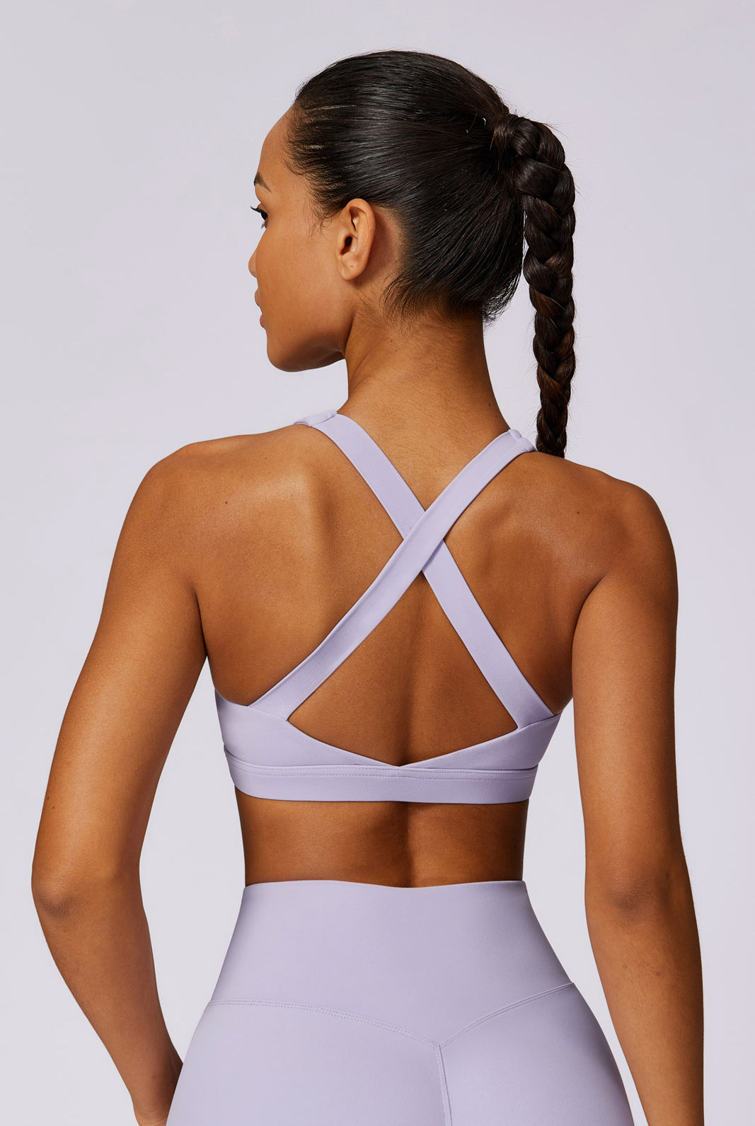Stylish Lavender Sports Bra with Comfortable and Supportive Polyamide By BOTA Official