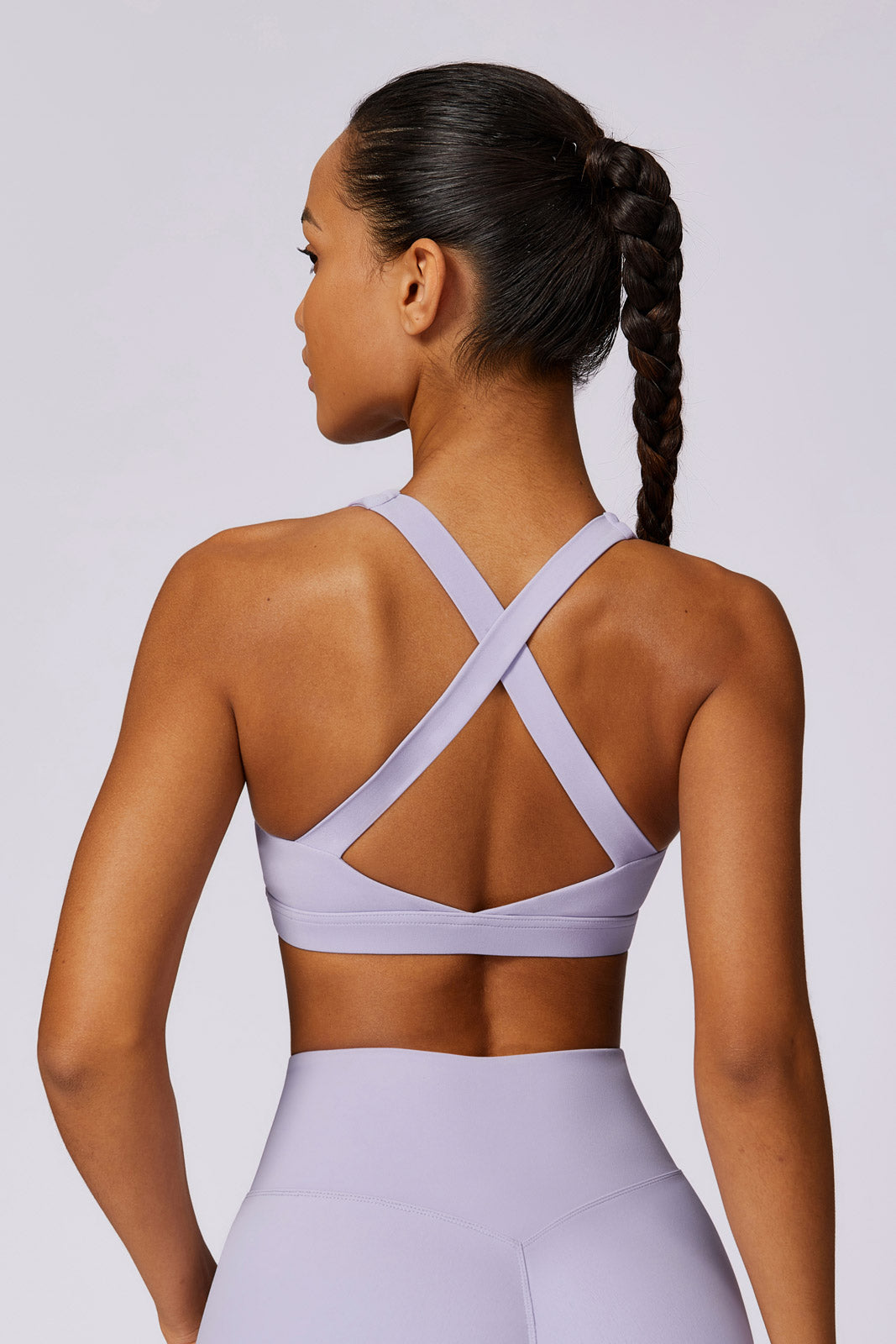 Stylish Lavender Sports Bra with Comfortable and Supportive Polyamide By BOTA Official