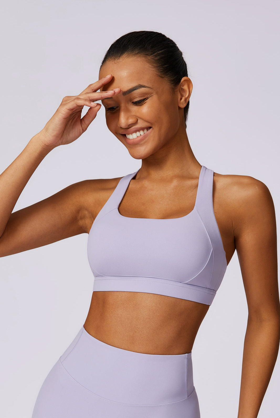 Stylish Lavender Sports Bra with Comfortable and Supportive Polyamide By BOTA Official