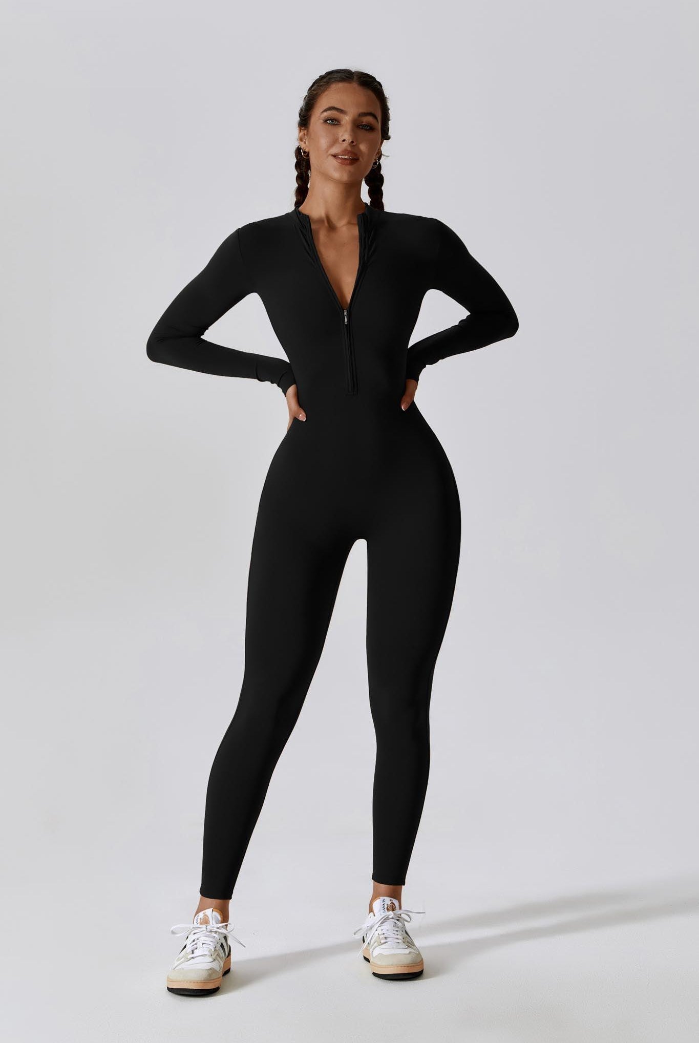 Black Long Sleeve Jumpsuit | Lightweight & Comfortable By BOTA Official