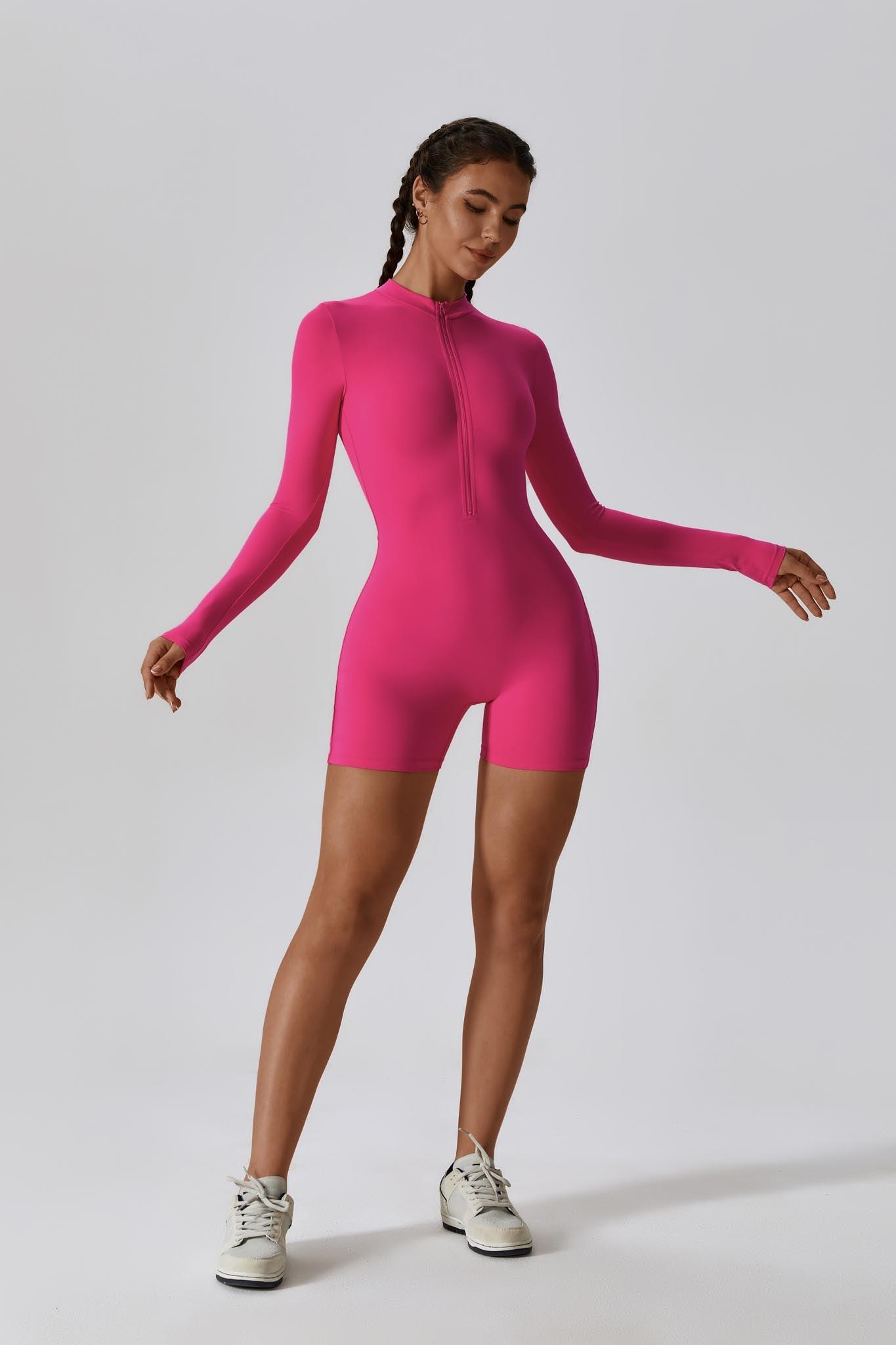 Phoenix Magenta Romper with Four-Way Stretch and Breathable Fabric By BOTA Official