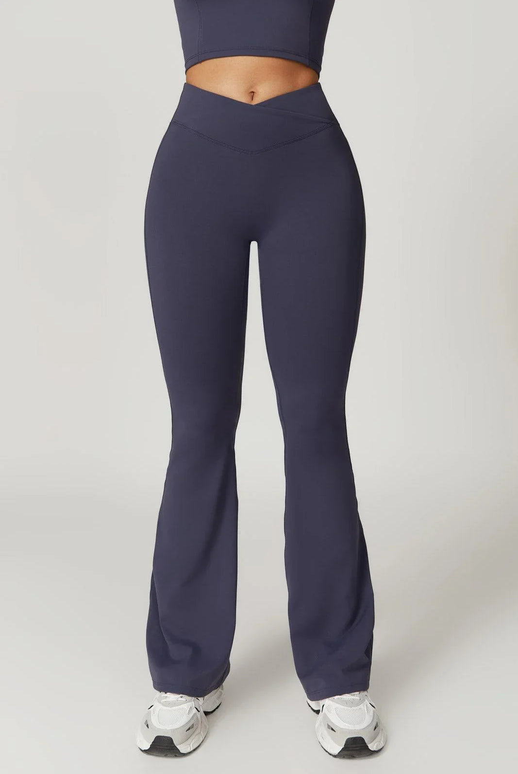 Comfy Navy Flare Leggings with Breathable and Stretchy Fabric By BOTA Official