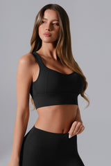 Allison Plunge Sports Bra - Black (FINAL SALE)