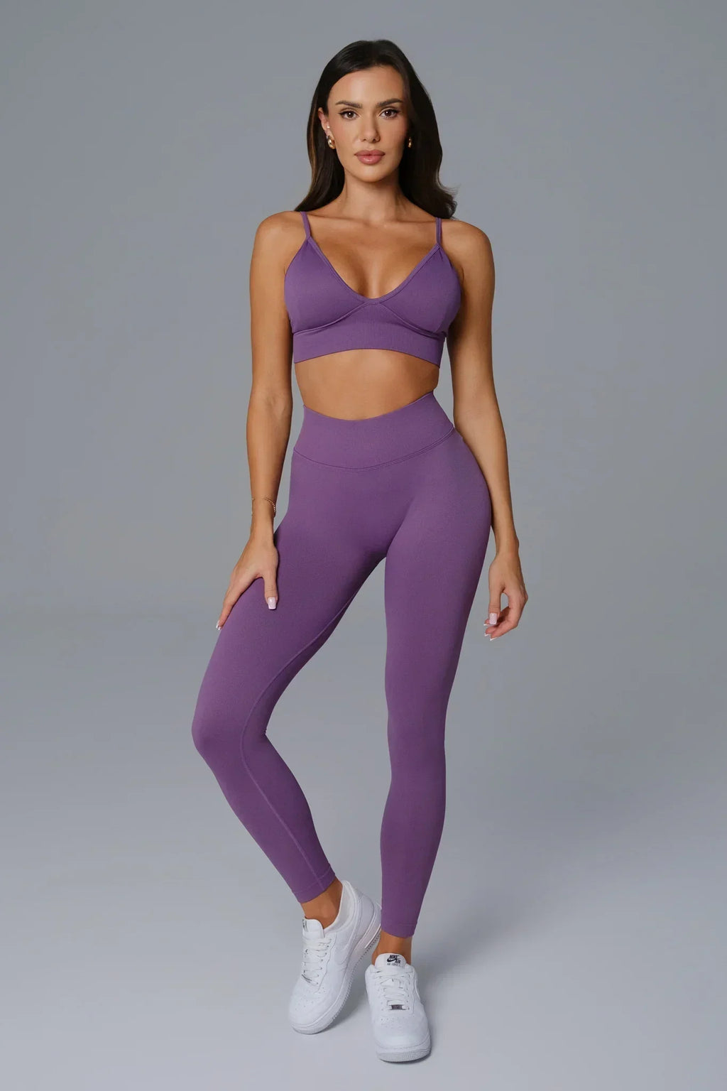 Asha V Back Leggings - Amethyst