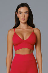 Asha Sports Bra - Rouge Red