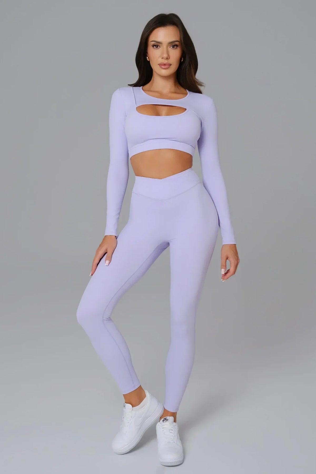 Ashley V-Waist Leggings - Wisteria (FINAL SALE)