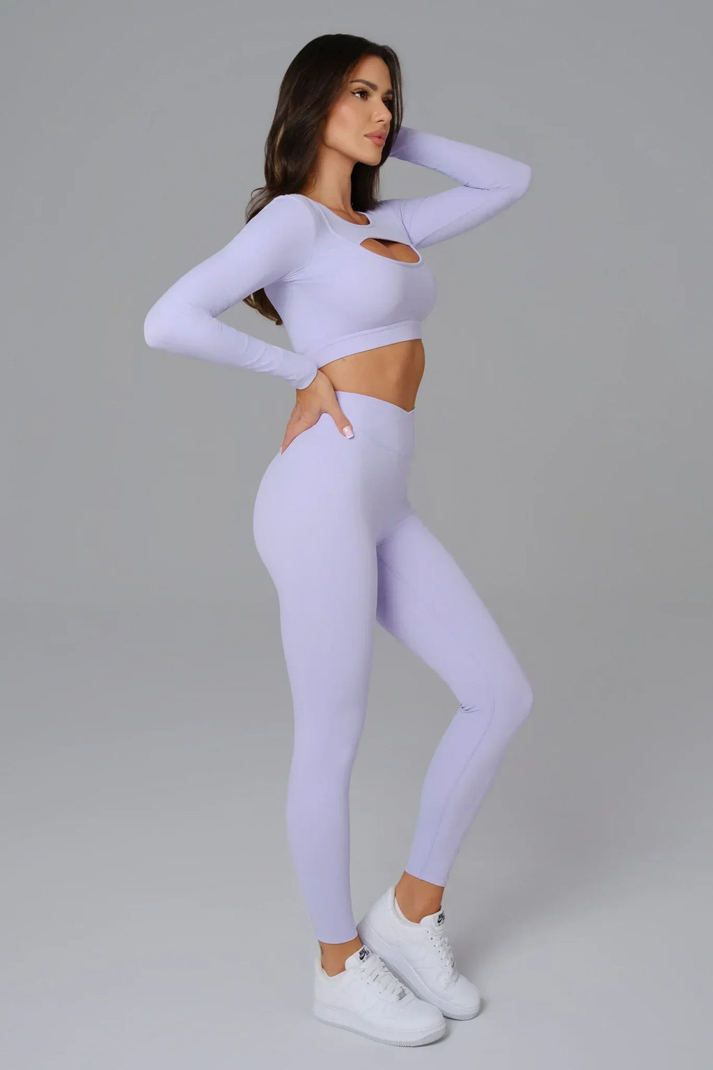Ashley V-Waist Leggings - Wisteria (FINAL SALE)