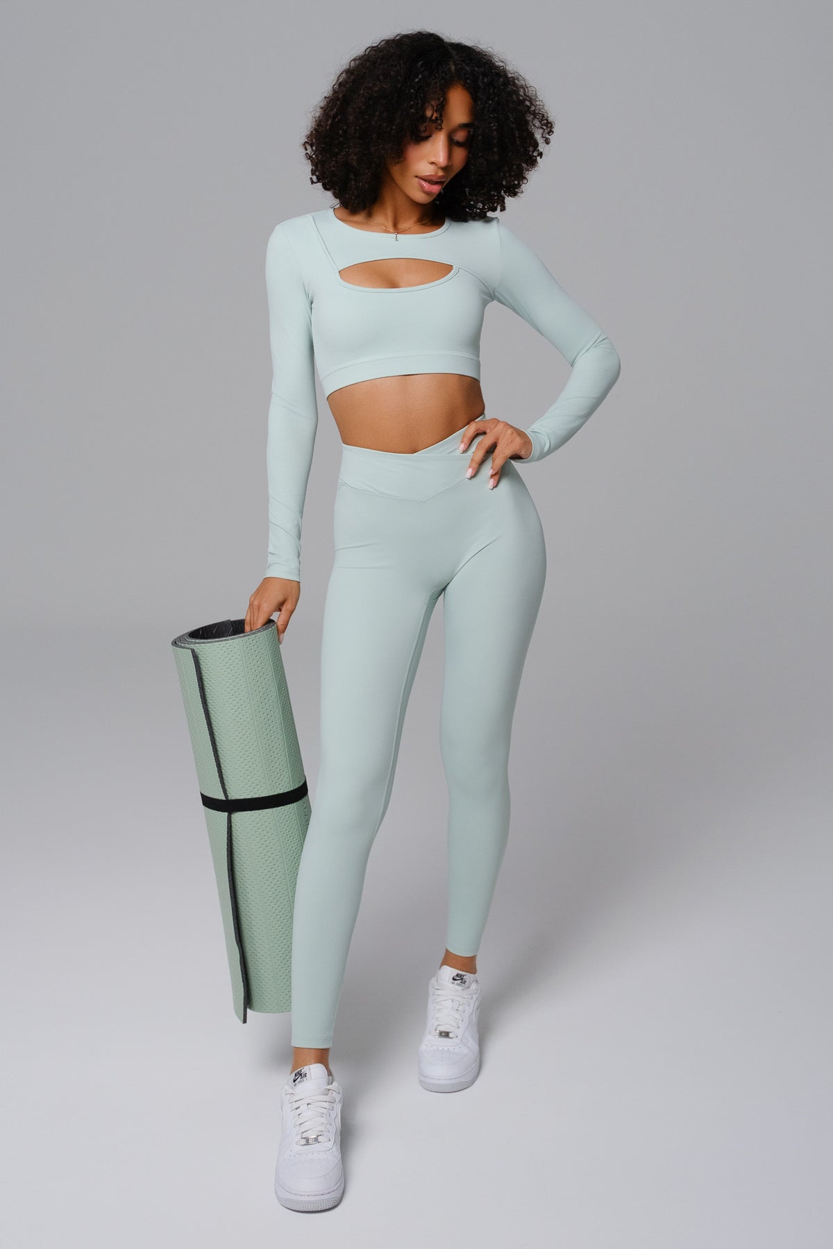 Ashley Long Sleeve Top - Mint (FINAL SALE)