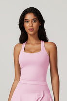 Sleeveless Pink Top with Comfortable Sporty Racerback Design By BOTA Official