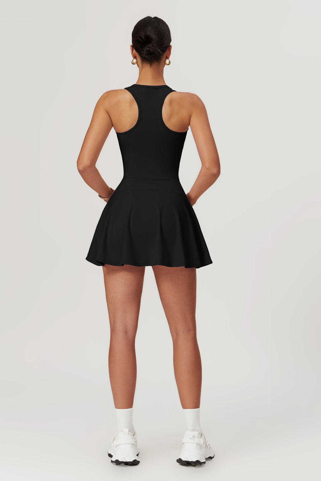 Stretchy Black Mini Dress with Flattering Fit By BOTA Official