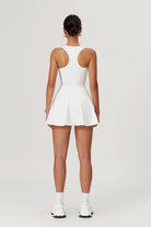 Dresses Collection White Sleek Mini Dress with Comfortable Shorts By BOTA Official