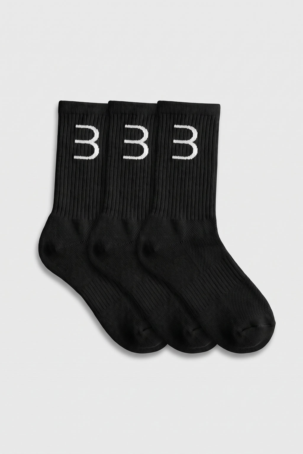 Crew Socks 3-Pack - Black