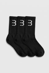 Crew Socks 3-Pack - Black