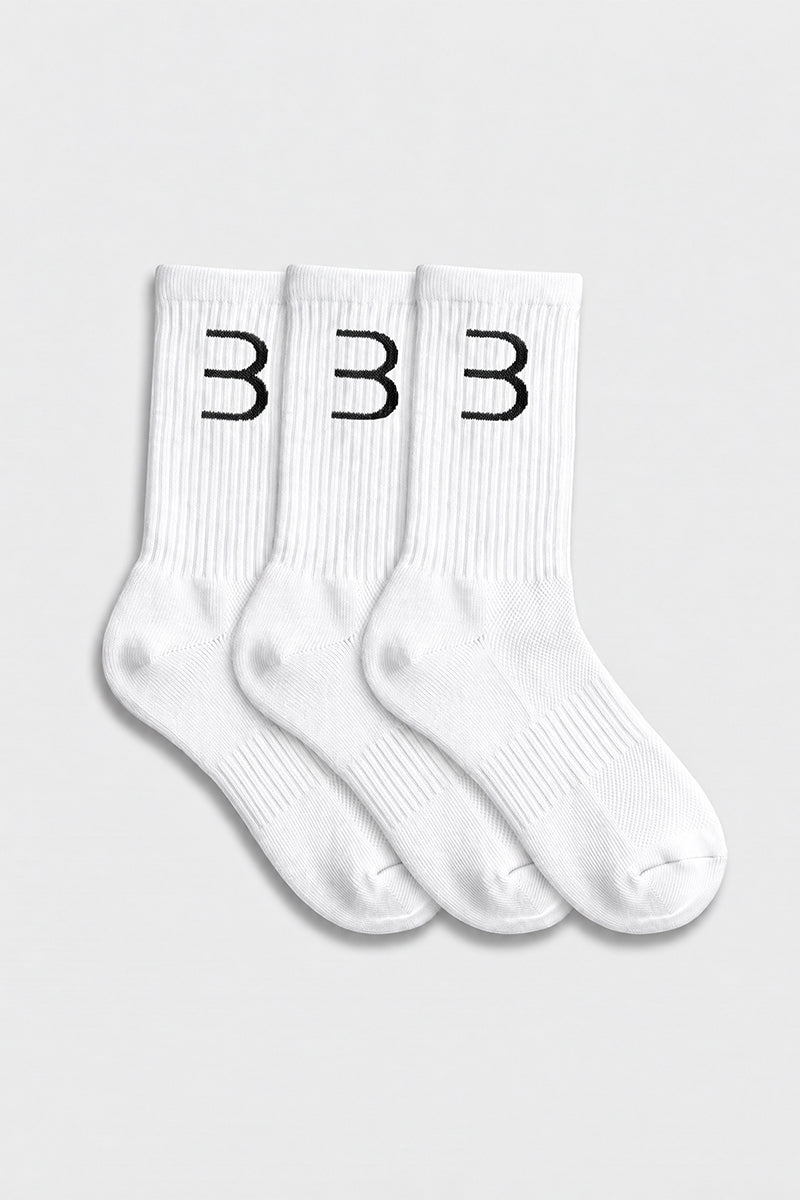 Crew Socks 3-Pack - White