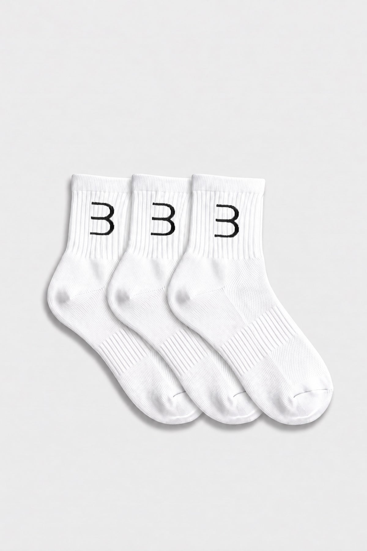 Mid-Crew Socks 3-Pack - White