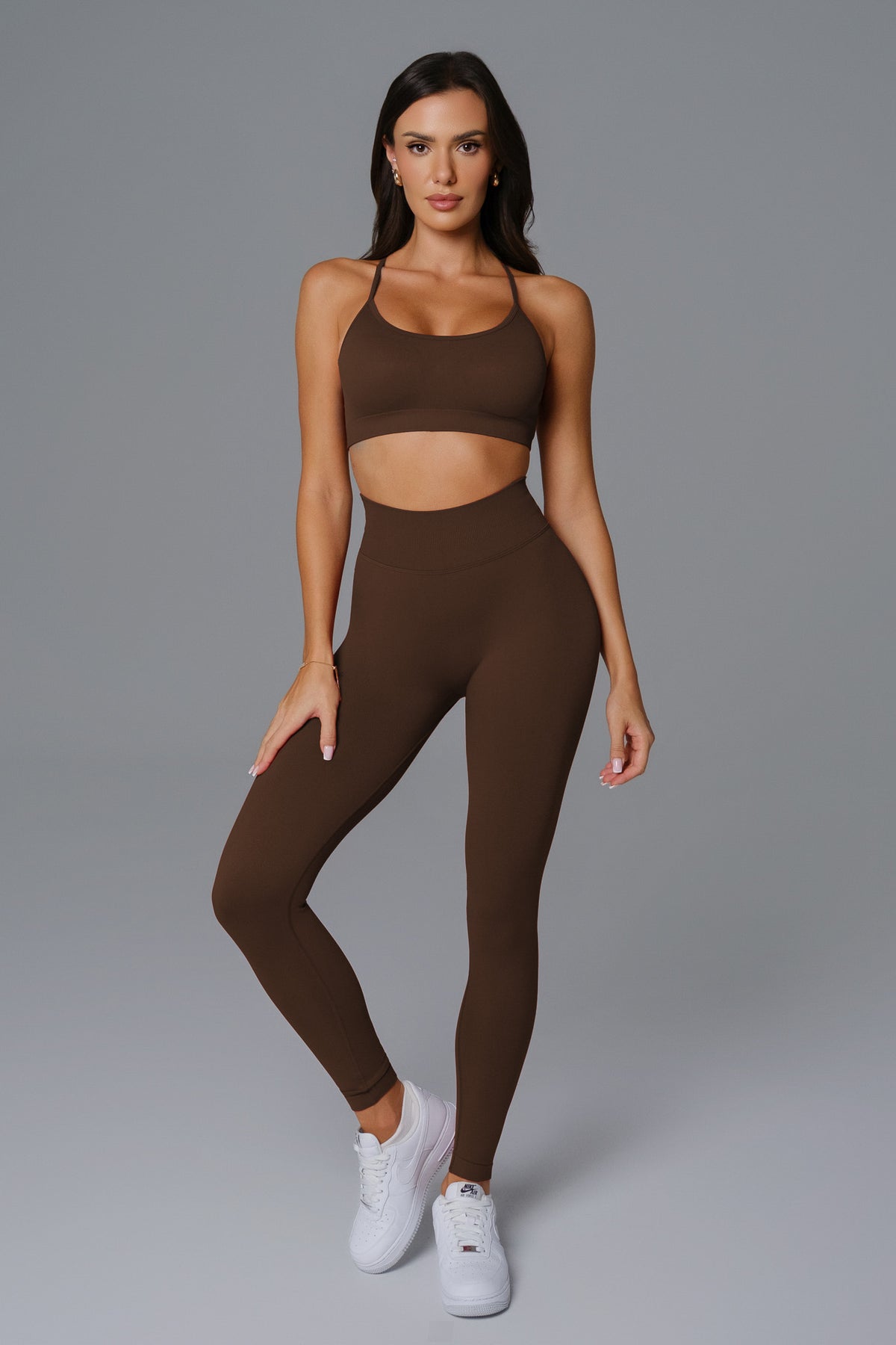 Briana Seamless Leggings - Dark Brown (FINAL SALE)
