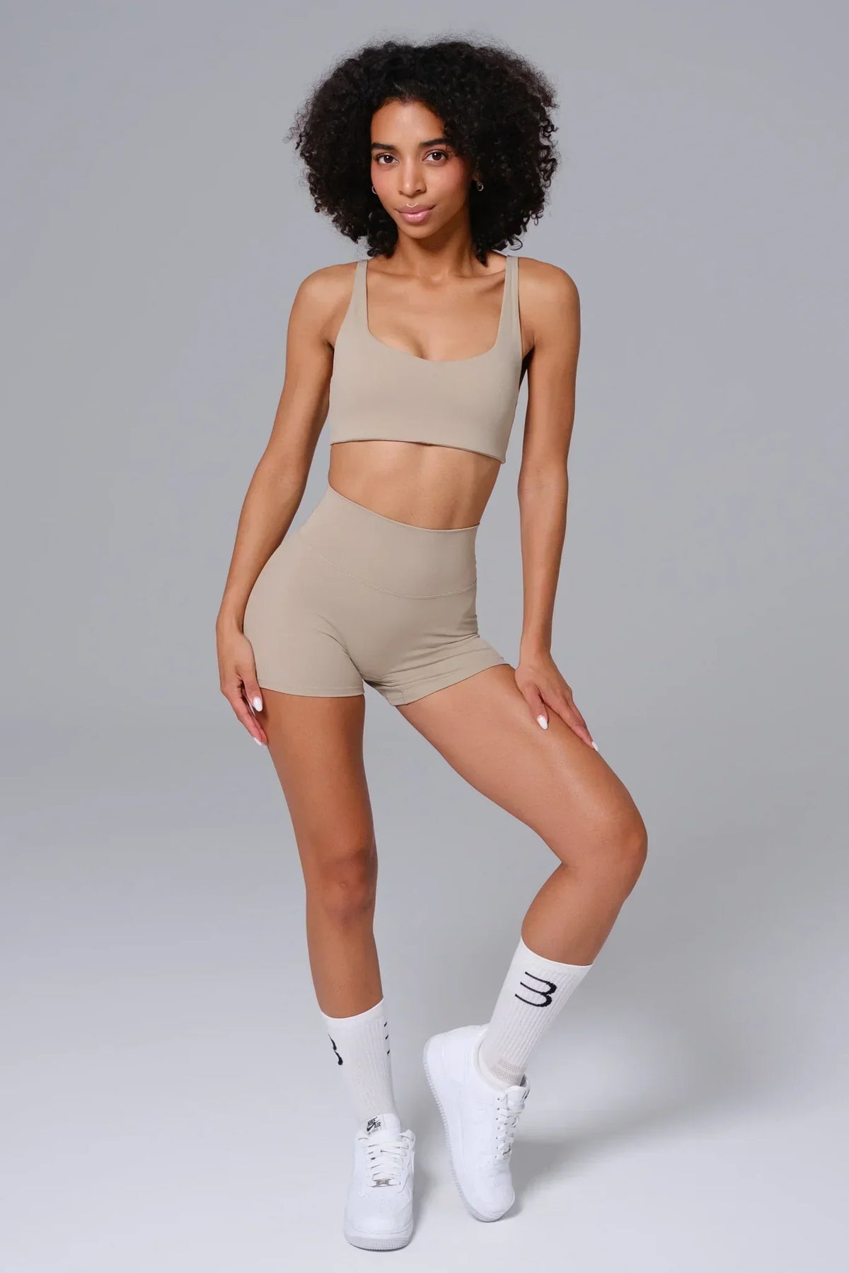 Camila Sports Bra - Almond Tan (FINAL SALE)