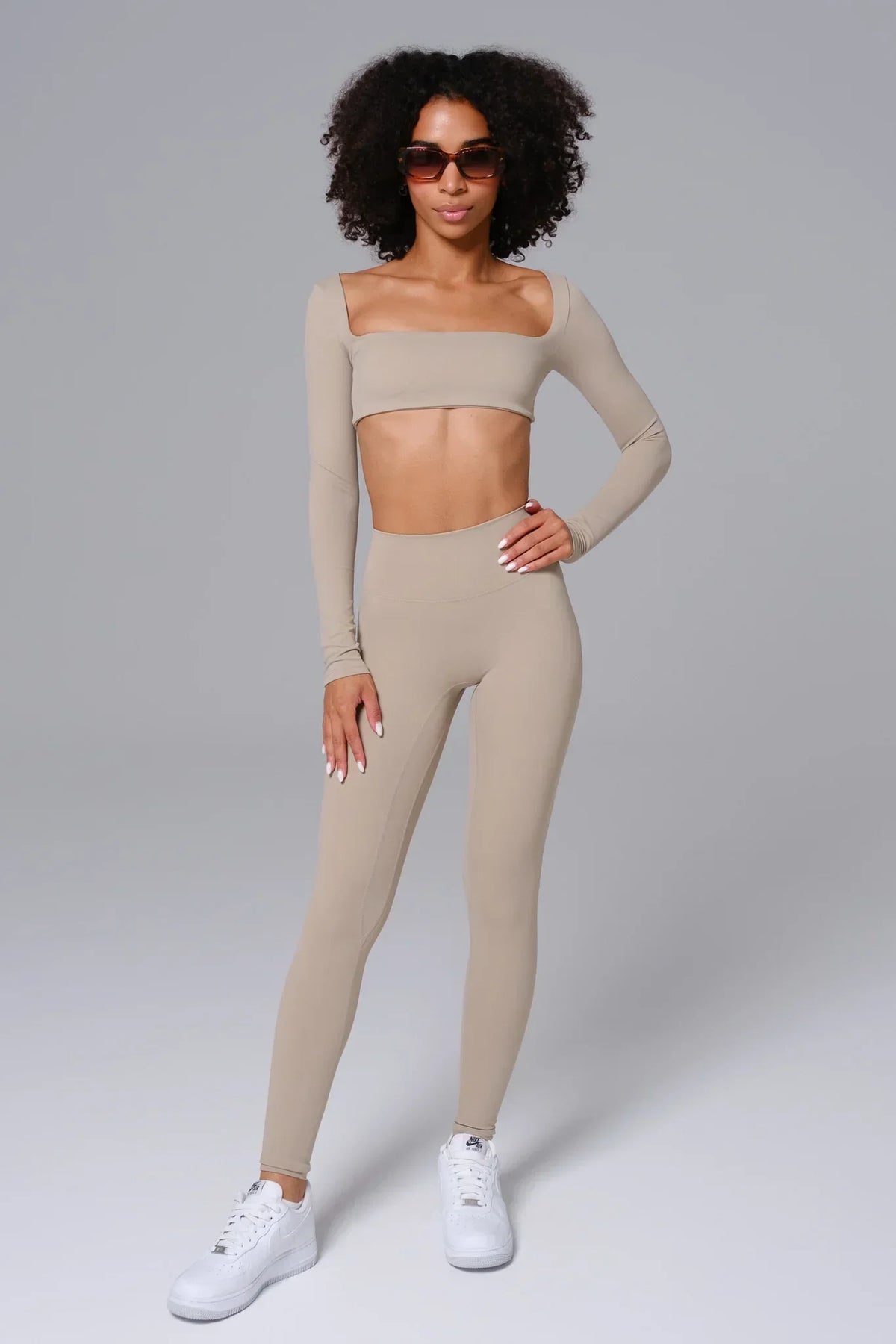 Camila Scrunch Leggings - Almond Tan (FINAL SALE)