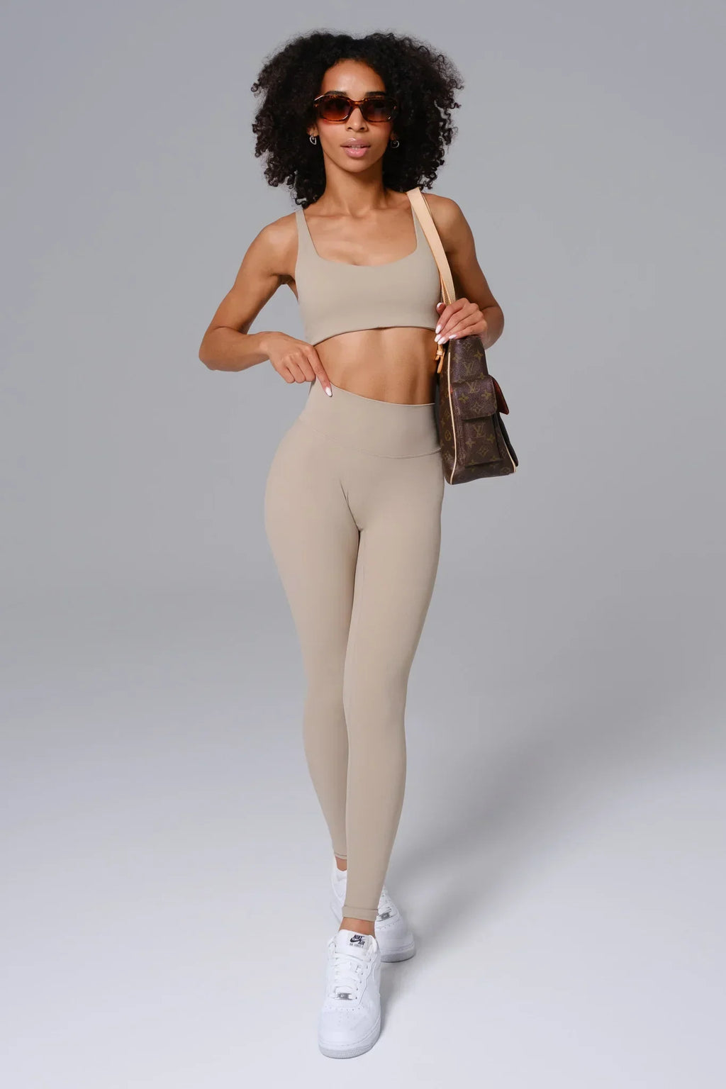 Camila Scrunch Leggings - Almond Tan (FINAL SALE)