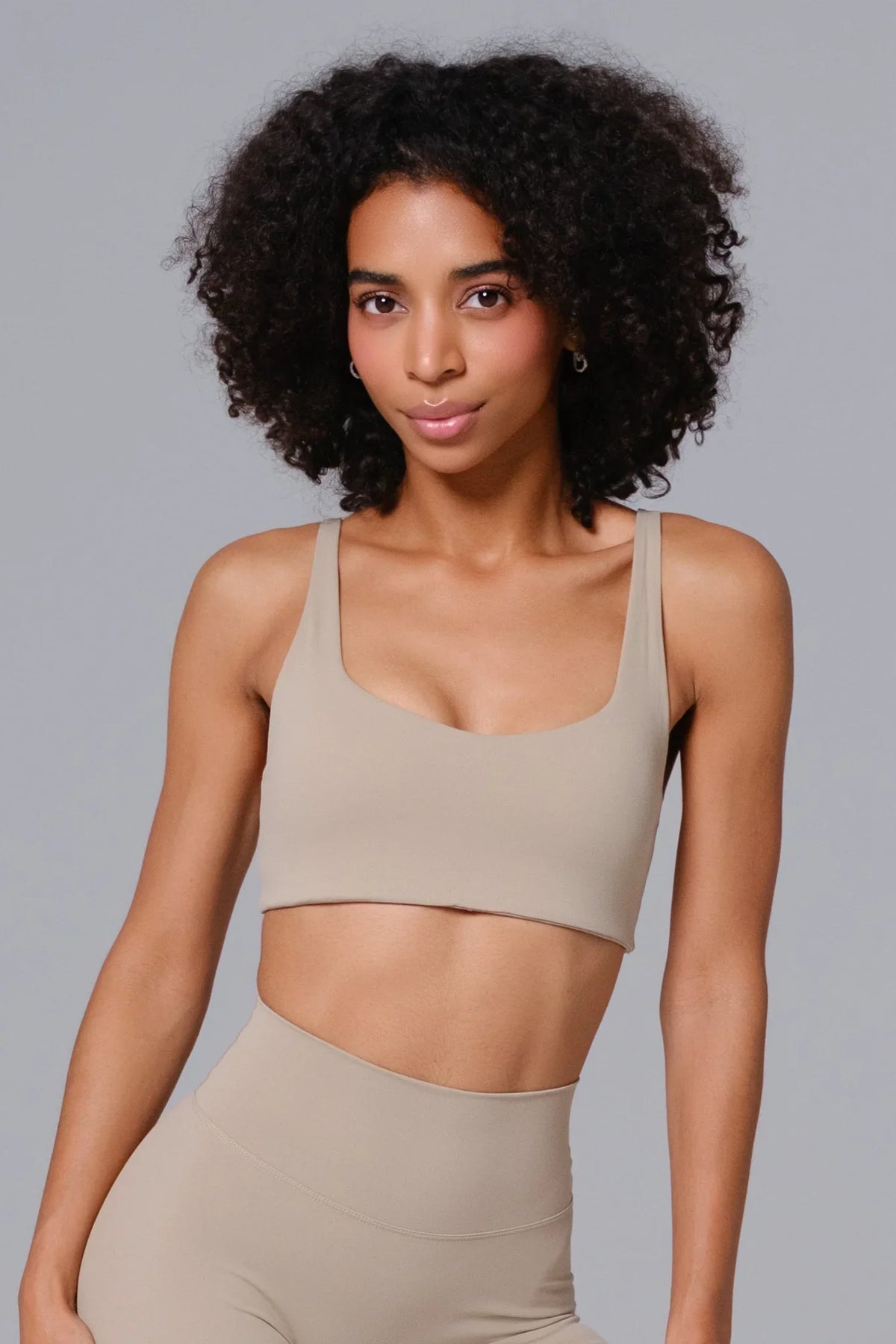 Camila Sports Bra - Almond Tan (FINAL SALE)