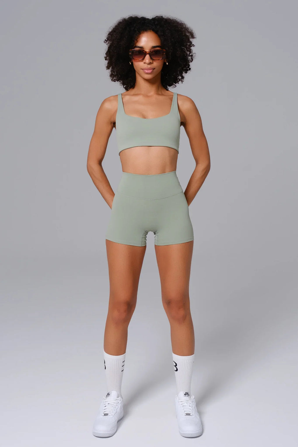 Camila Scrunch Shorts - Sage (FINAL SALE)