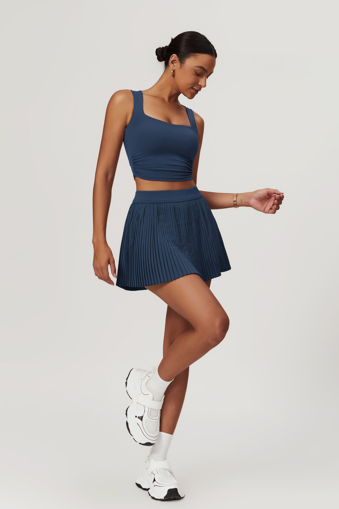 Navy Pleated Mini Skirt: Boost your Sports journey By BOTA Official