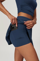 Navy Pleated Mini Skirt: Boost your Sports journey By BOTA Official