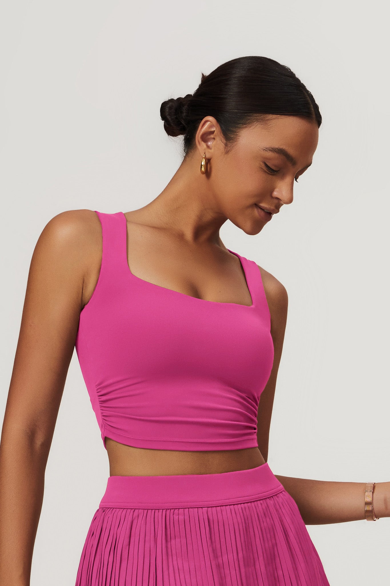 Magenta Sleeveless Tennis Top with Snug and Supportive Feel By BOTA Official