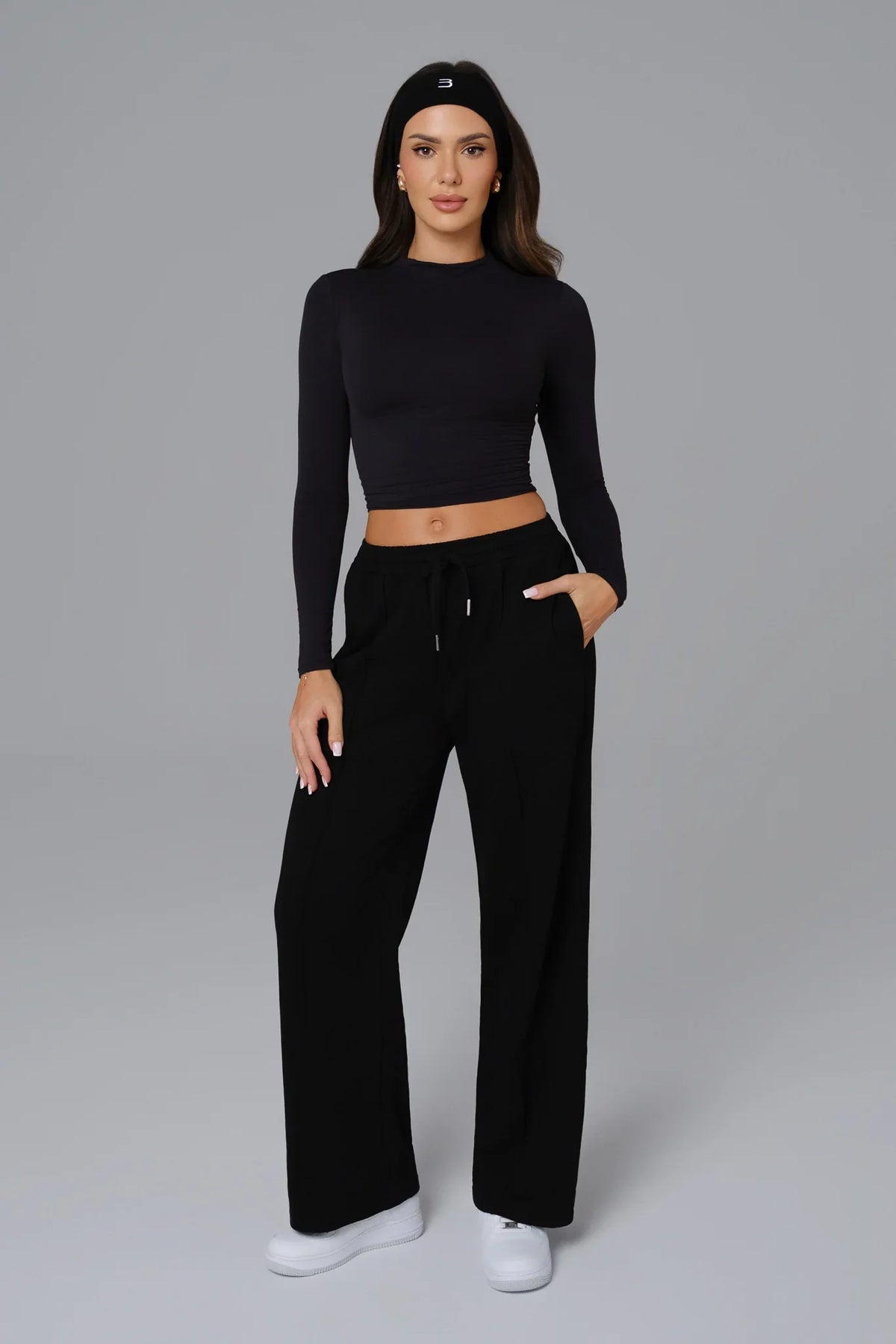 Ellie Long Sleeve Top - Black