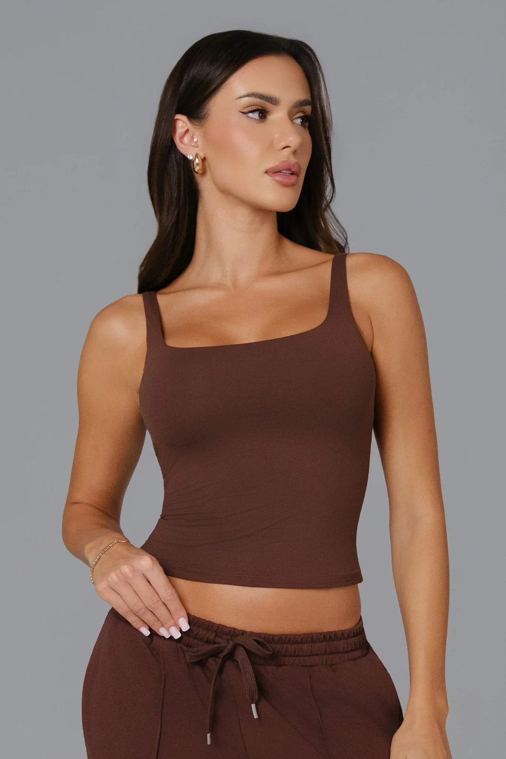 Ellie Sleeveless Set | Brown