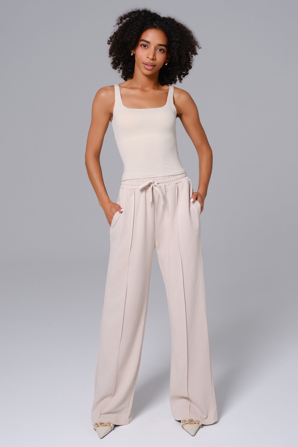Ellie Sleeveless Set | Ivory