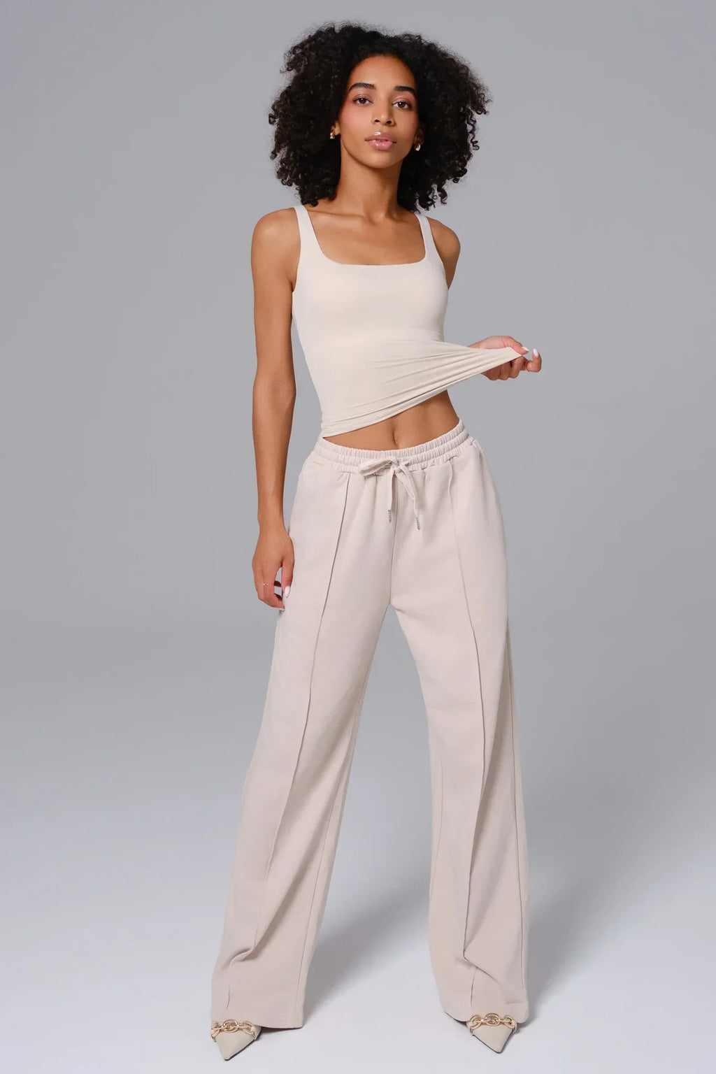 Ellie Sleeveless Set | Ivory