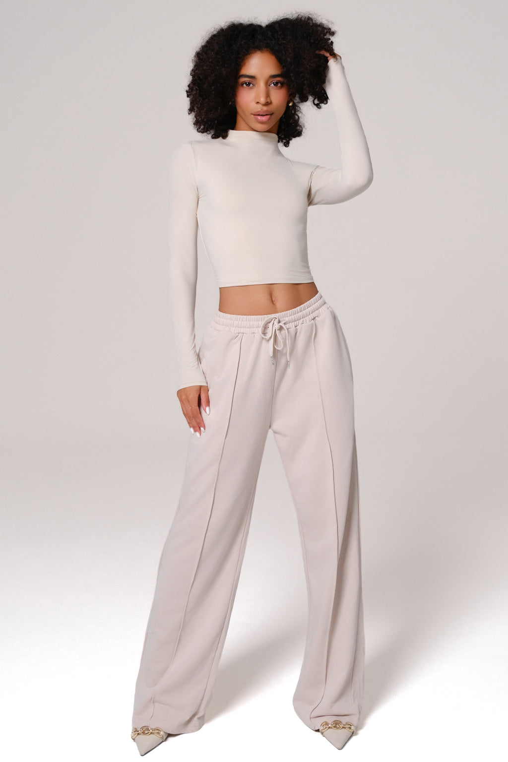 Ellie Long Sleeve Top - Ivory