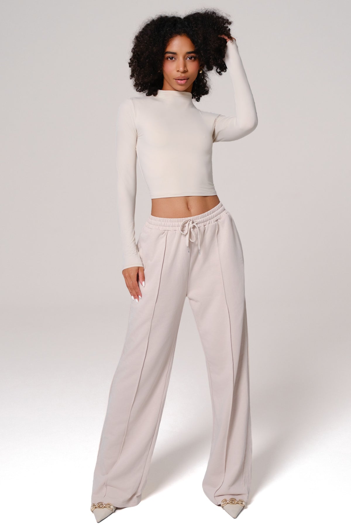 Ellie Long Sleeve Top - Ivory