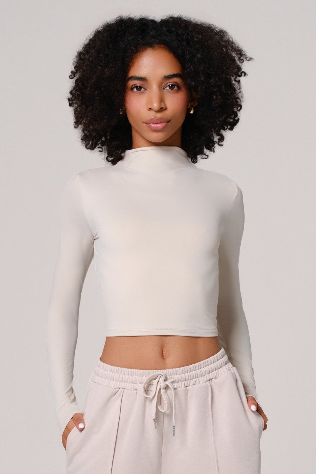 Ellie Long Sleeve Top - Ivory