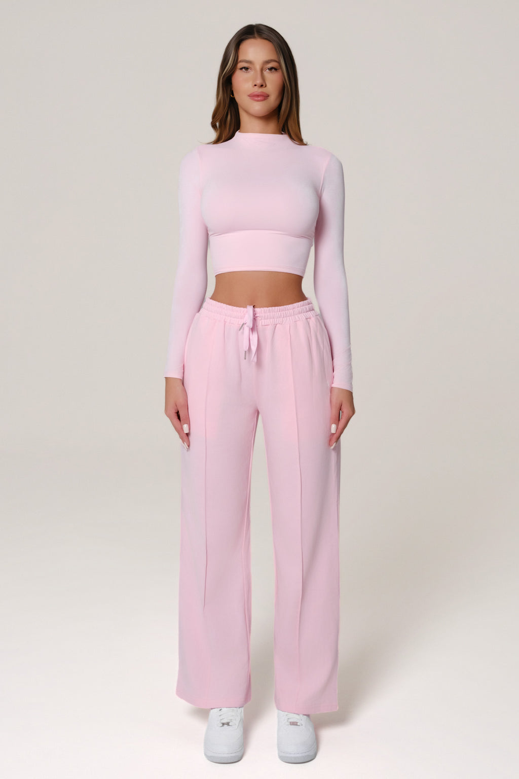 Ellie Long Sleeve Top - Misty Rose