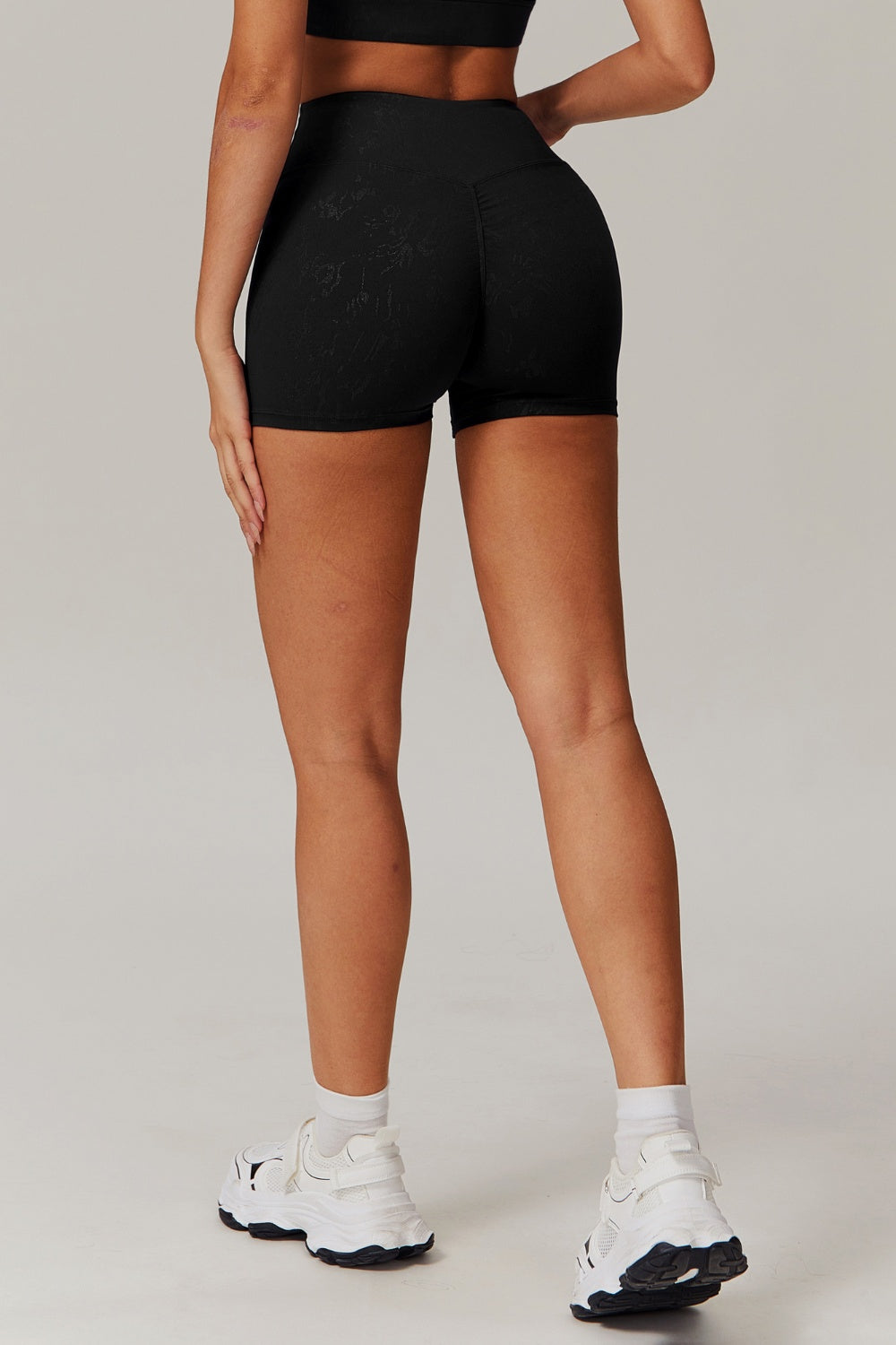 Stylish Black Shorts with Stretchy High Waist By BOTA Official