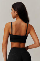 Sleek & Supportive Emily Sports Bra Black with Moisture-Wicking Fabric by BOTA Official