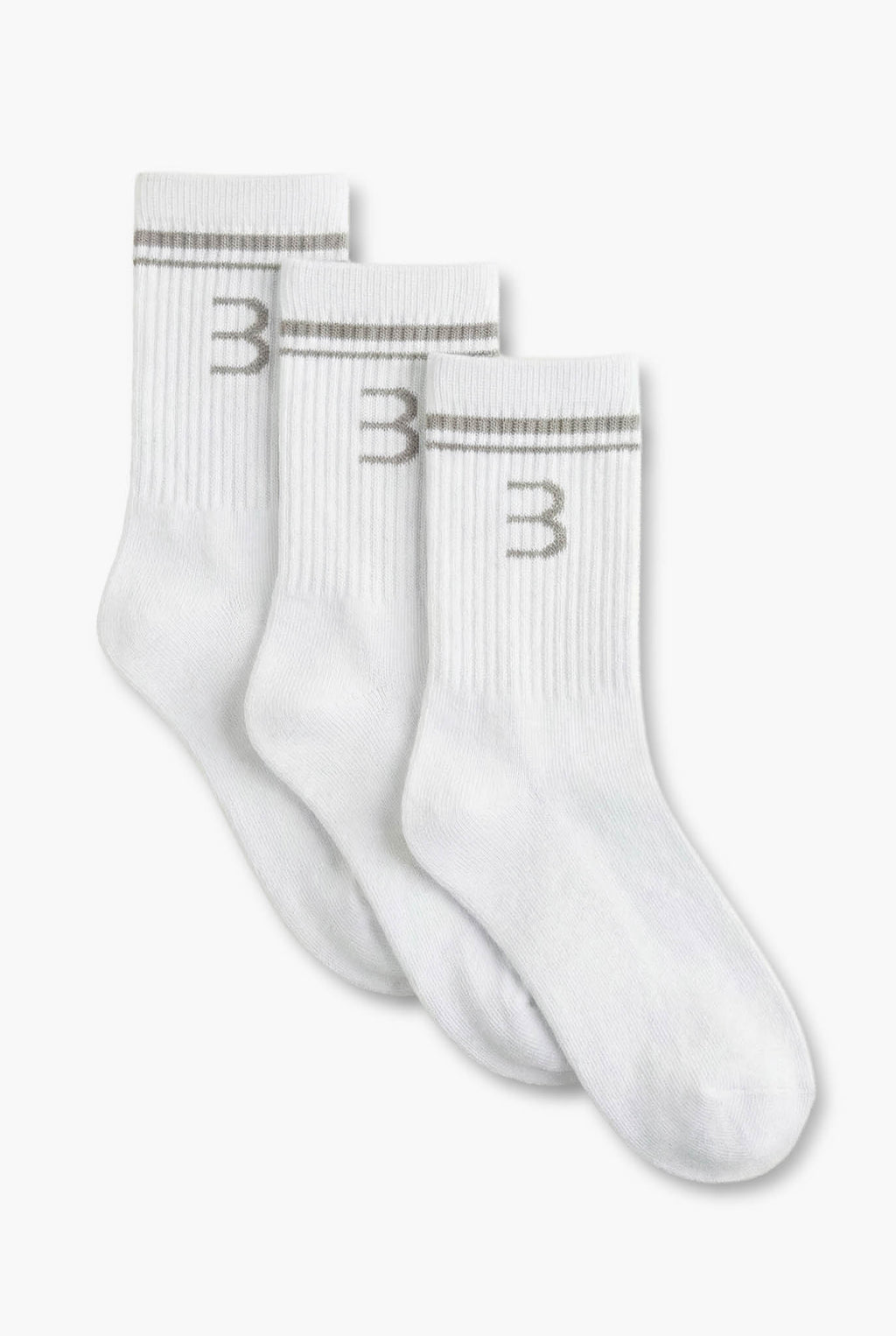 Essential Socks 3-Pack - White/Silver