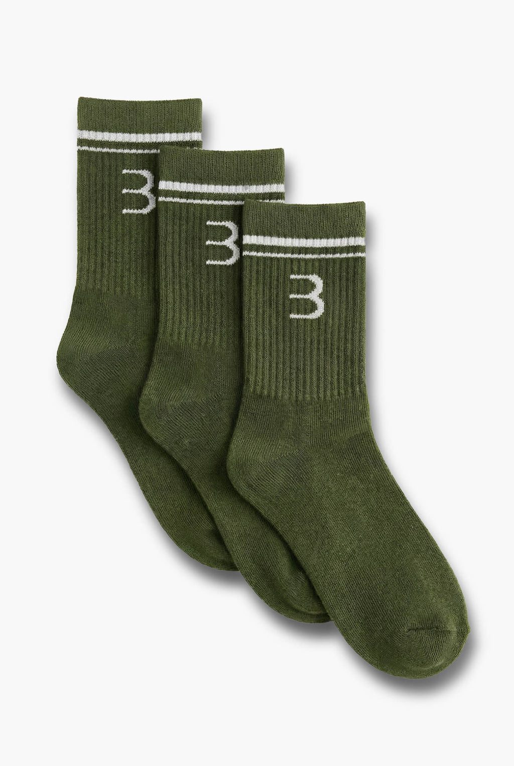 Essential Socks 3-Pack - Moss