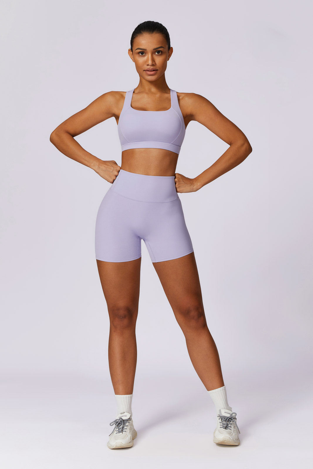 Comfortable Lavender Shorts for Yoga and Casual Outing By BOTA Official