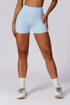 Stylish Ice Blue Shorts with High-Waist and Four-Way Stretch By BOTA Official