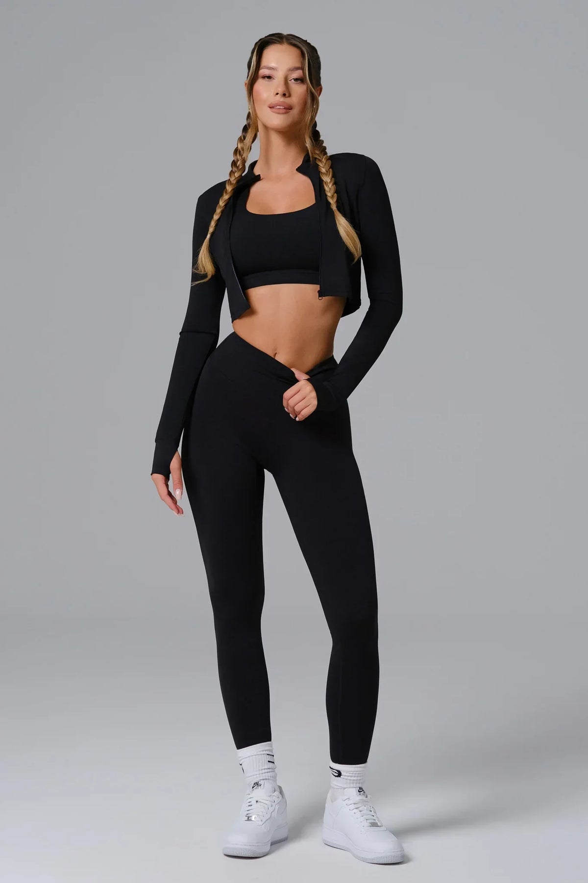 Flex Crop Jacket - Black (FINAL SALE)