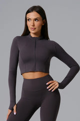Flex Crop Jacket - Charcoal (FINAL SALE)