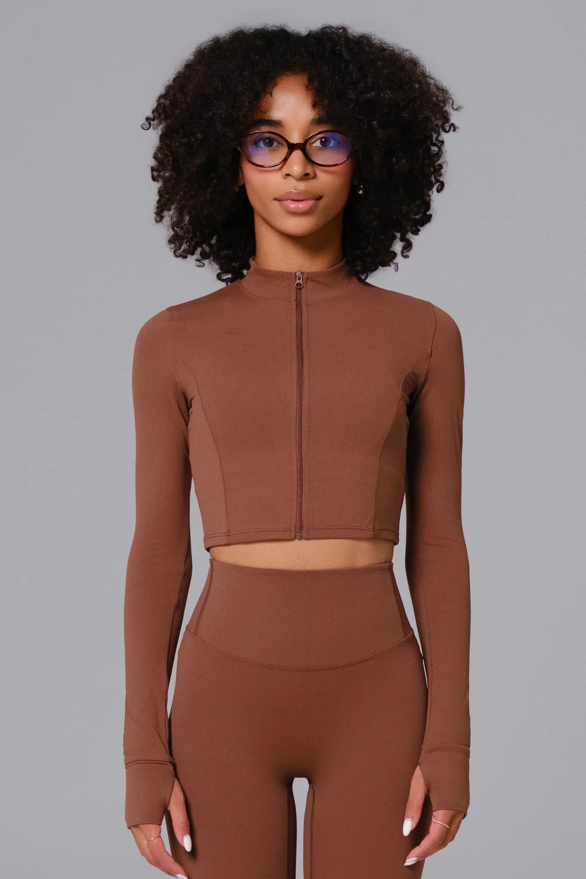 Flex Crop Jacket - Cocoa (FINAL SALE)